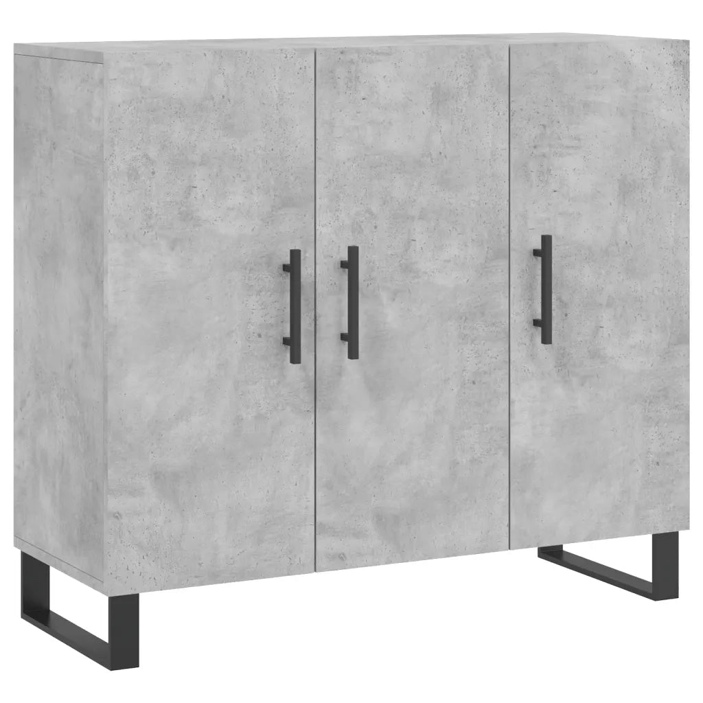 Credenza Grigio Cemento 90x34x80 cm in Legno Multistratocod mxl 127961