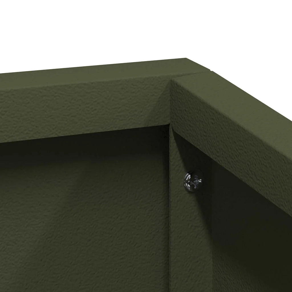 Vaso da giardino Verde oliva 100 x 100 x 50 cm 873588