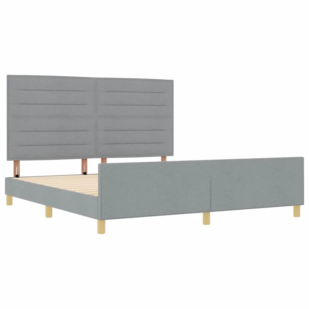 Struttura del letto Grigio chiaro 180 x 200 cm Tessuto 3344669
