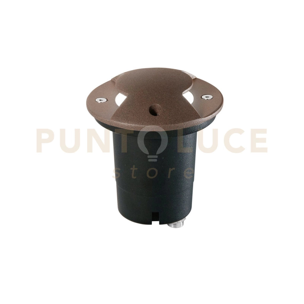 FARO CARRABILE A INCASSO HUMMER BRONZO 1 LUCE ATTACCO GU10 2 FASCI DI LUCE IP67 10,5X14,4CM