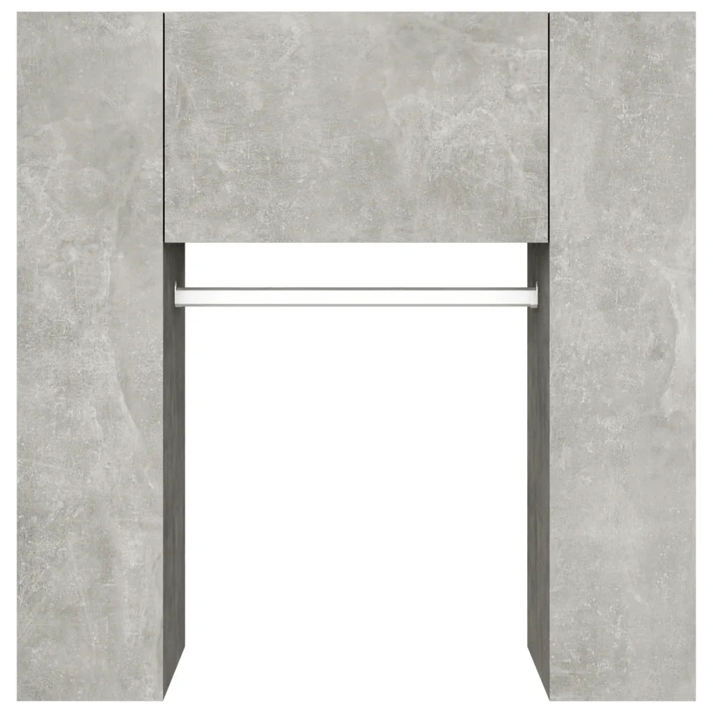 Armadio da ingresso moderno e salvaspazio 97,5 x 37 x 99 cm design elegante in legno composito grigio cemento 02_0047946