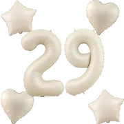Decorazione di Compleanno a Ballooni Numerati 33 + 4 Stuks Foliati in Pelle/Sterile