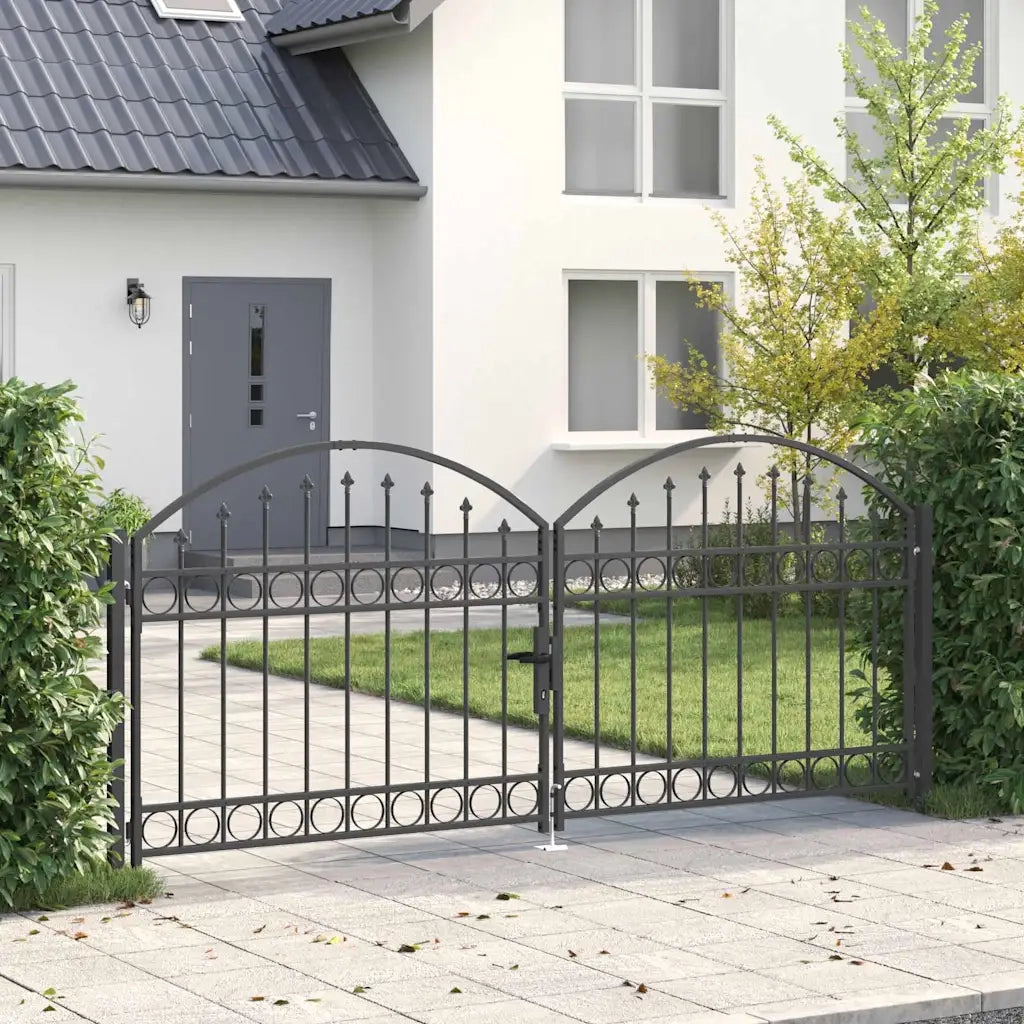 Cancello per recinzione ASSEN 301 x 175,5 cm Acciaio Grigio CFW7656782