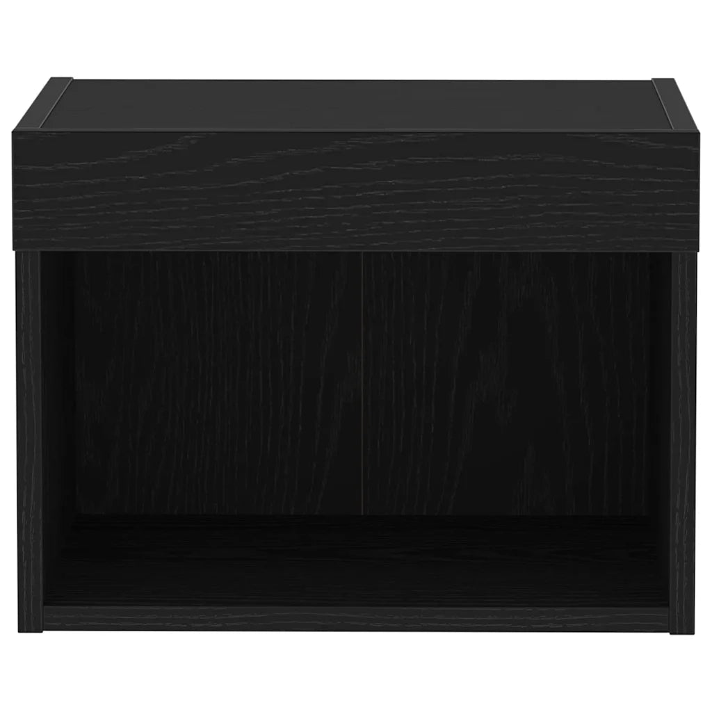 Set mobile TV 2 pz-Set di 2 Credenza per TV Rovere Nero 40 x 30 x 30 cm