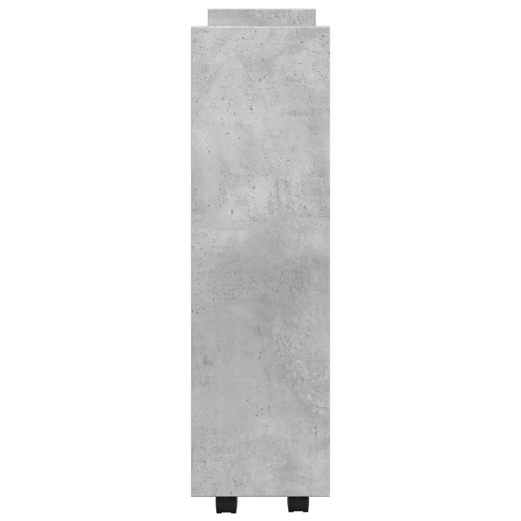 Carrello Stretto a 3 Livelli Grigio Cemento in Truciolato 855253