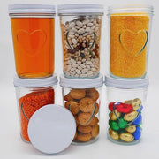 6 contenitori di vetro con coperchio, 500 ml con design a cuore in vetro, per conservazione e congelamento, ideali per regali di Valentino, di Mammina, di nozze, di compleanno, di Natale