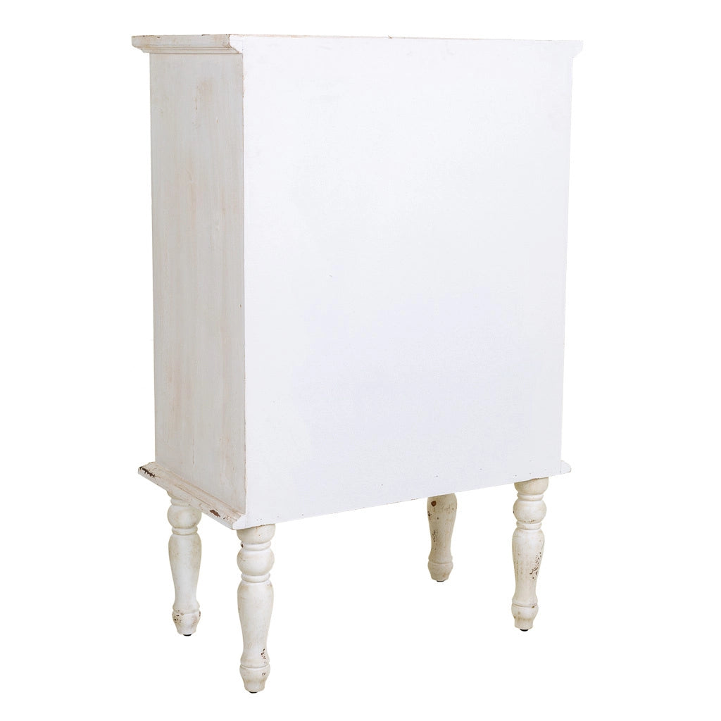Vetrina in legno bianco 71x40x111h