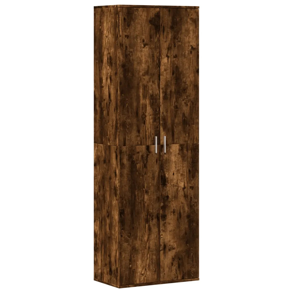 Credenza-Buffet-Armadio da cucina Rovere Fumo 60x35x180 cm in Legno Multistrato
