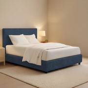 Lichfield, Letto Matrimoniale Sfoderabile Made in Italy, blu