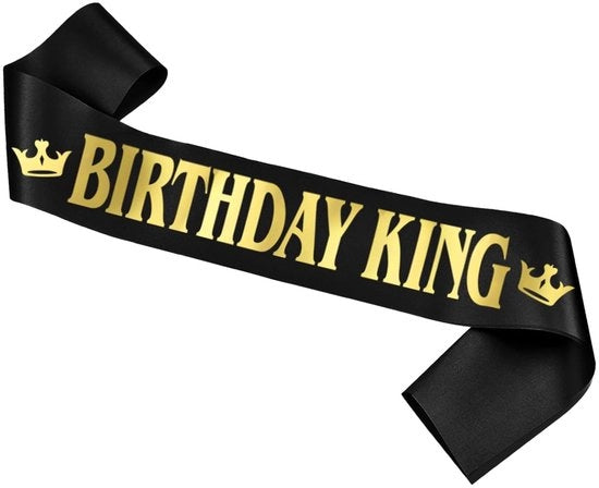 Decorazione di compleanno per uomo - Design unico - Nero - 19,8 x 10,5 x 1,4 cm