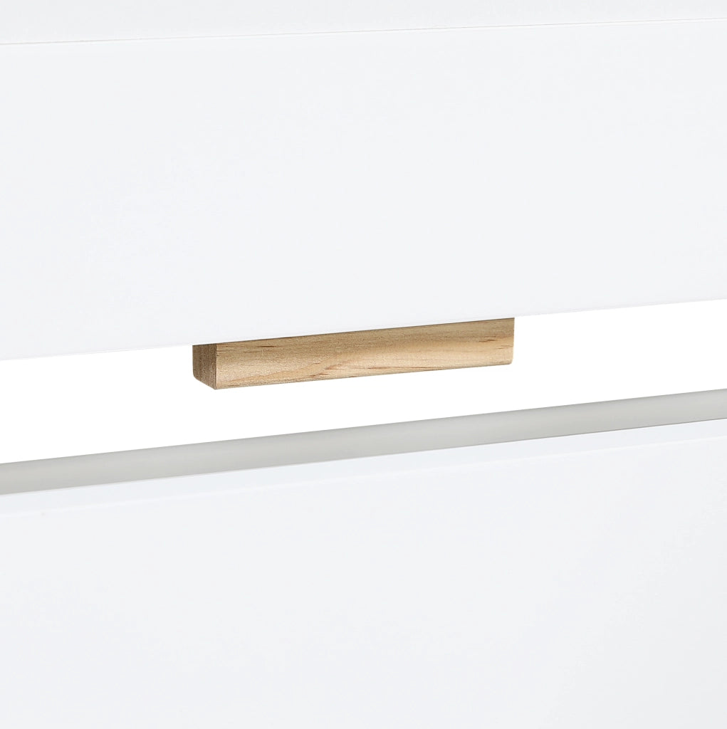 Letto a castello 90x200 cm bianco con cassetti e libreria