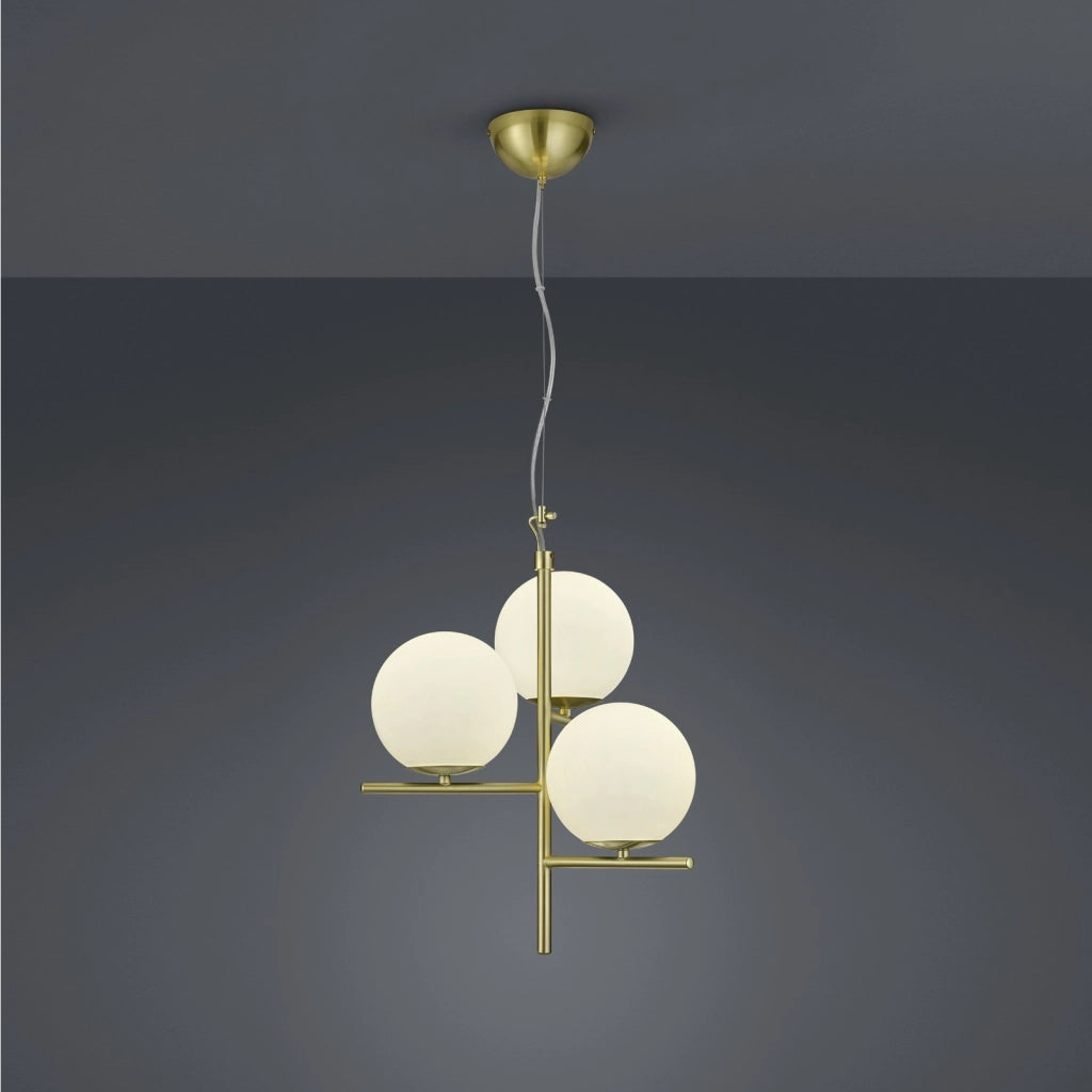 LAMPADARIO 3XE14 PURE D.40CM OTTONE OPACO