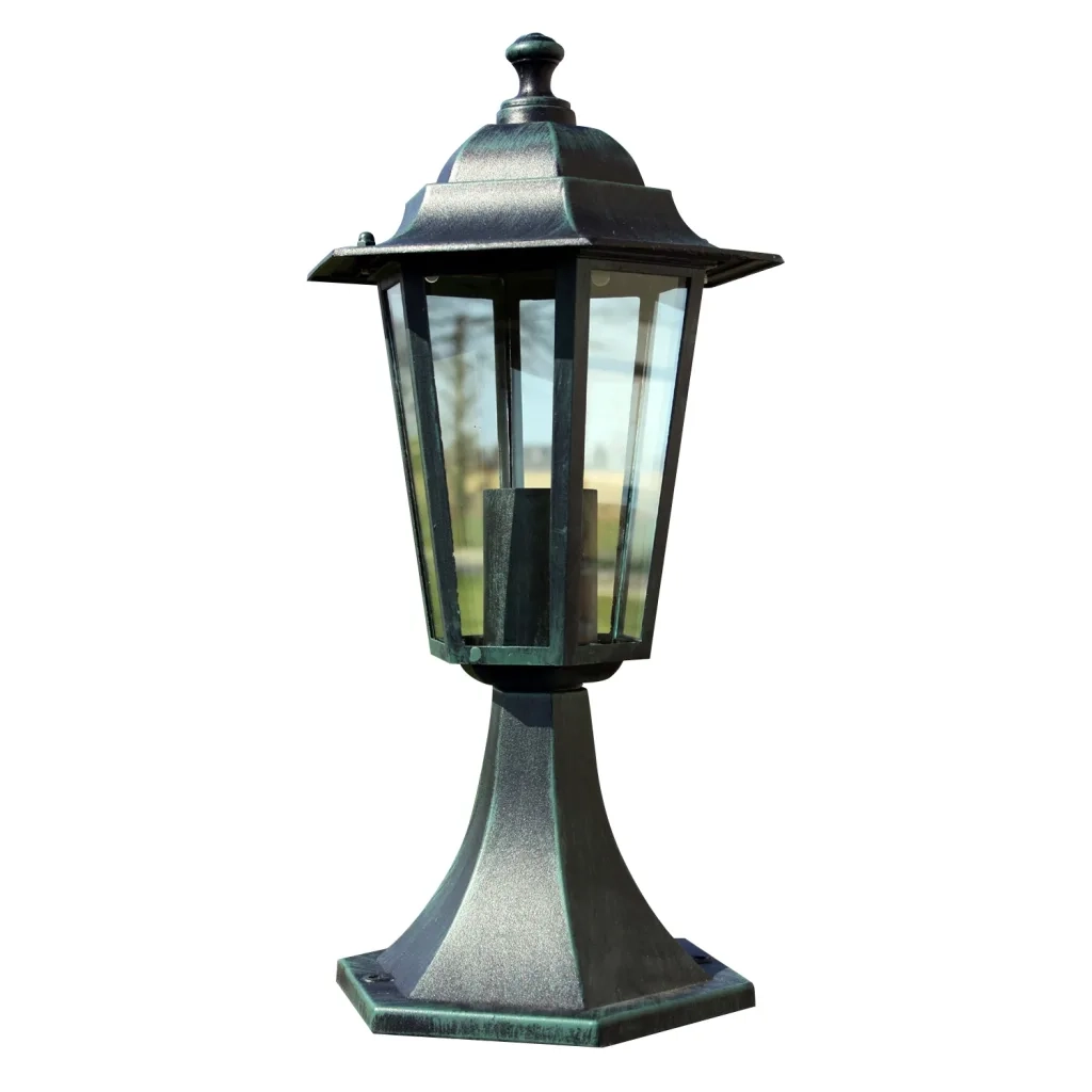 Lampione da Giardino Verde Scuro/Nero in Alluminio CFW5179426