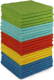 Set di 24 tovaglioli multifunzionali in microfibra riutilizzabili, asciugabili e pulibili, per uso domestico, cucina, auto, moto e finestrini, dimensioni 30x30cm.