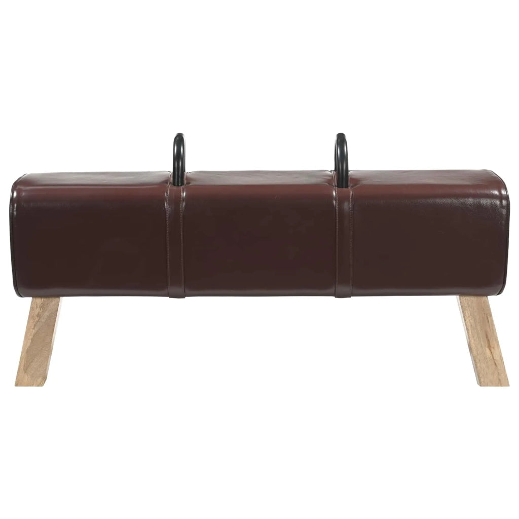 panchina Marrone Scuro 110 x 30 x 45 cm Pelle Vera 42042119