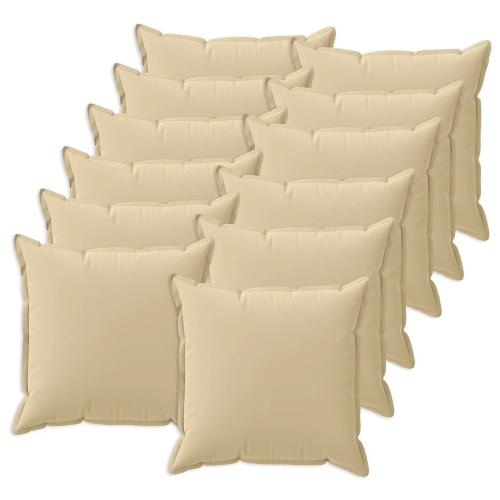 Federa 12 pcs HOUTEN Beige 50 x 50 cm Poliestere 919194