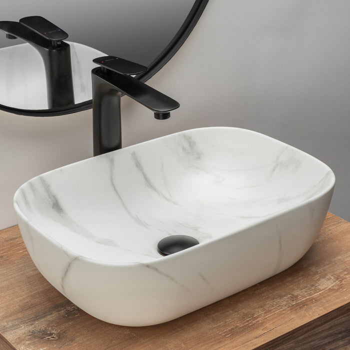 Lavabo Da Appoggio Rea Belinda Marble Mat