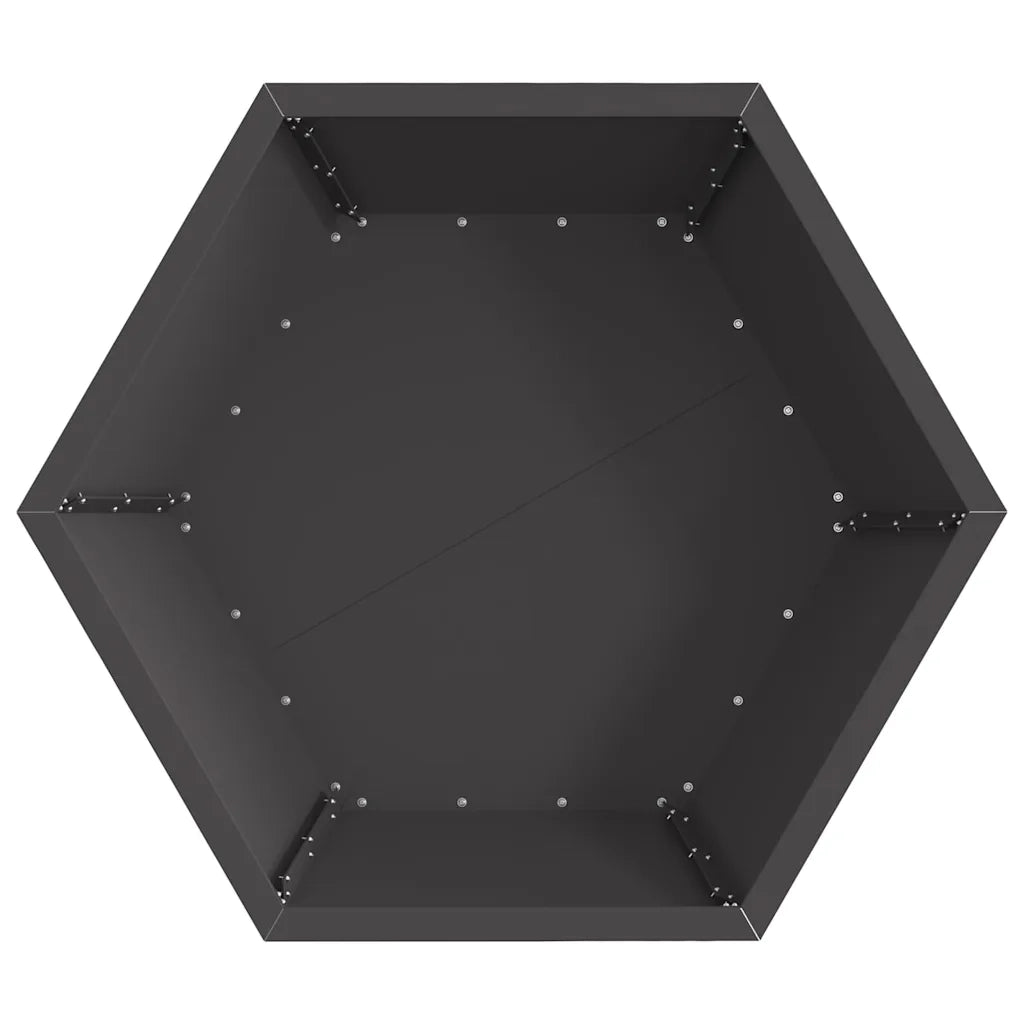 Focolare-Stufa-Camino Nero 75 x 75 x 28 cm Acciaio