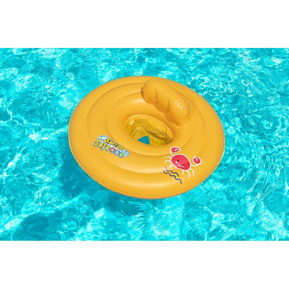 Trade Shop - Salvagente Gonfiabile Galleggiante A Mutantina Per Bambini Rotondo 69cm Swim Safe 32096 -