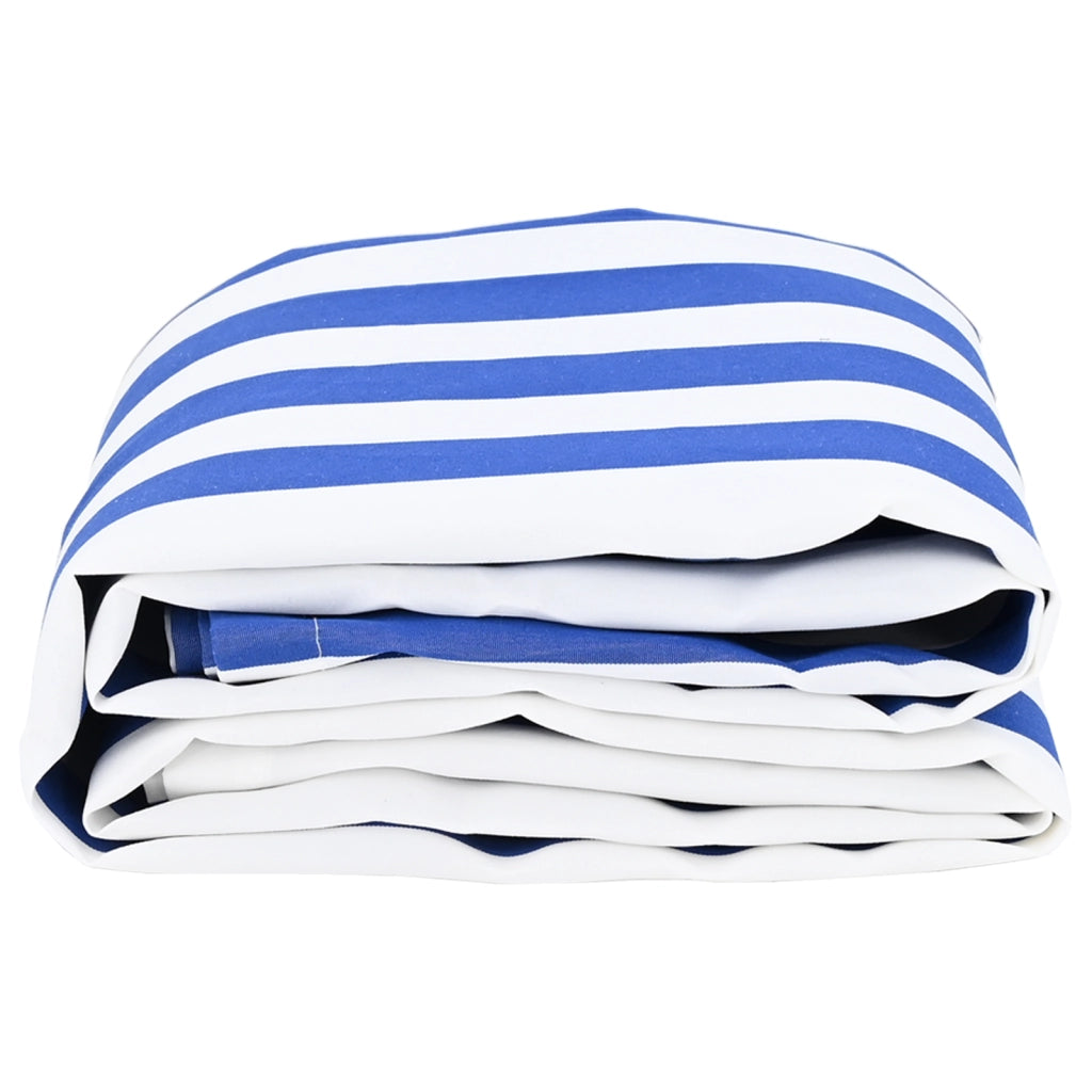 Tessuto sostitutivo per tende blu e bianco 10x1.6 m