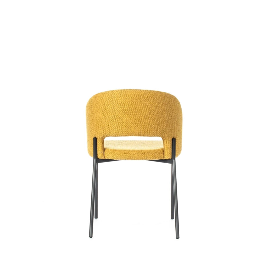 Set 2 Sedie 52x55,5xH78,5 cm in Tessuto Greta Giallo