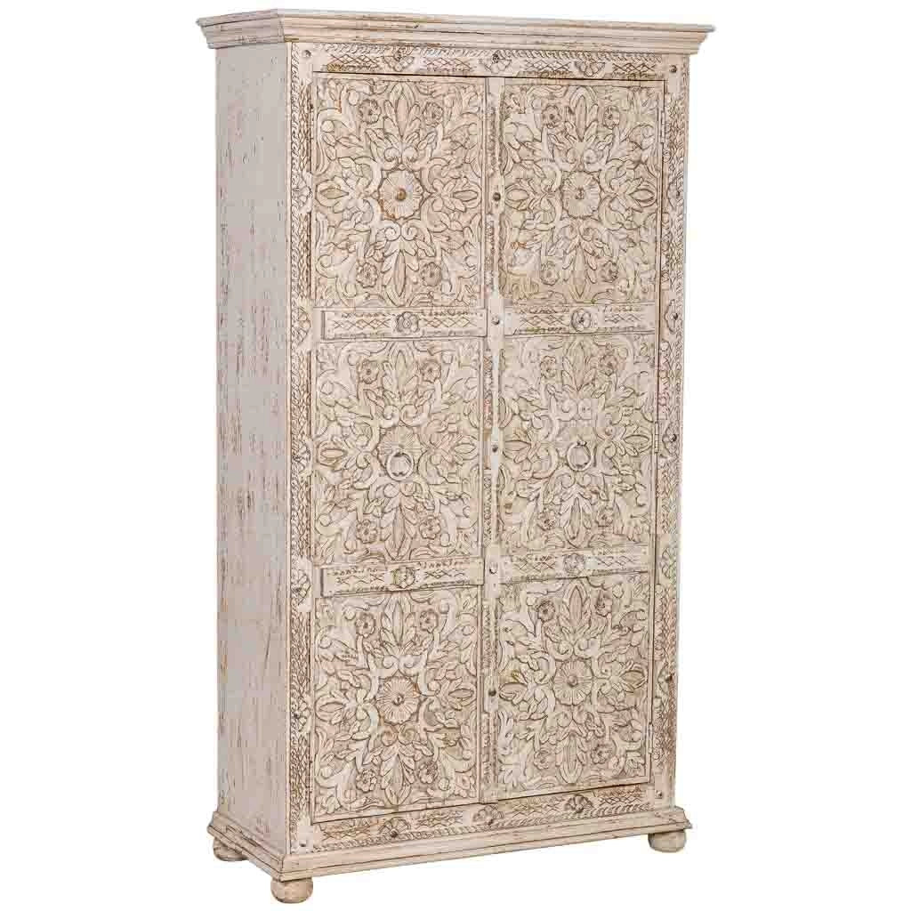 Armadio in legno marrone fatto a mano 102x44x183h
