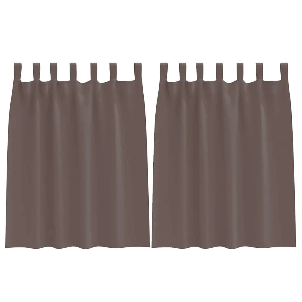 Tende Blackout con Anelli 2 pcs Marrone Scuro 140 x 140 cm 4107553
