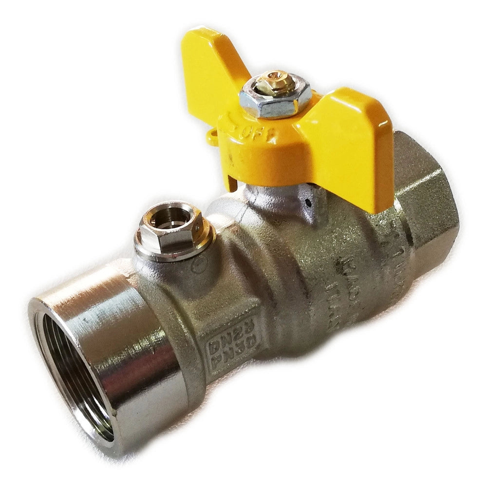 Valvola sfera diritta ff post contatore gas da 1''
