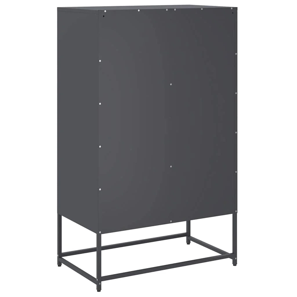 Buffet credenza cassettiera mobiletto mobile contenitore organizer cucina soggiorno salotto alto 68 x 39 x 111,5 cm acciaio antracite 02_0032209