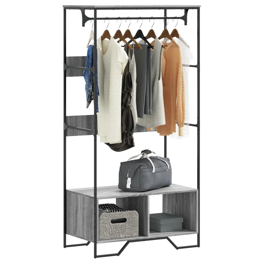 vidaXL Armadio Grigio Sonoma 90x50x180 cm in Truciolato