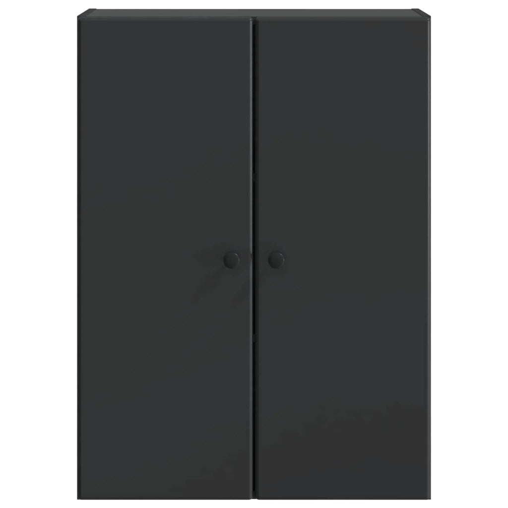 Mobiletto a muro Nero 66 x 34,5 x 90 cm Legno ingegnerizzato 899076