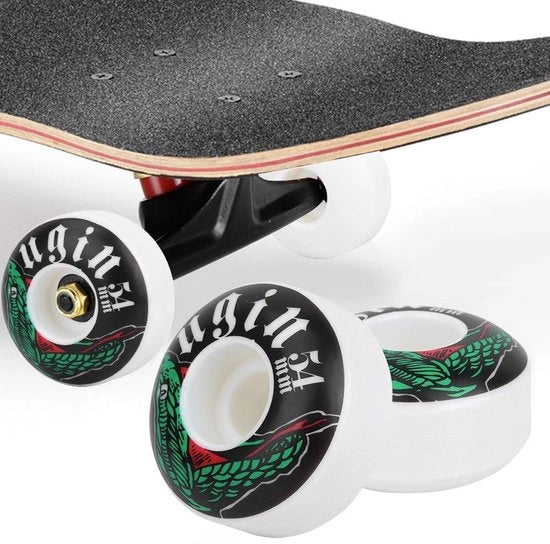 Ruote per skateboard da 4 - 54/32 MM - Materiale PU resistentente - Alta resistenza allo sforzo - Adatta per skateboard per adulti - Leggero e veloce