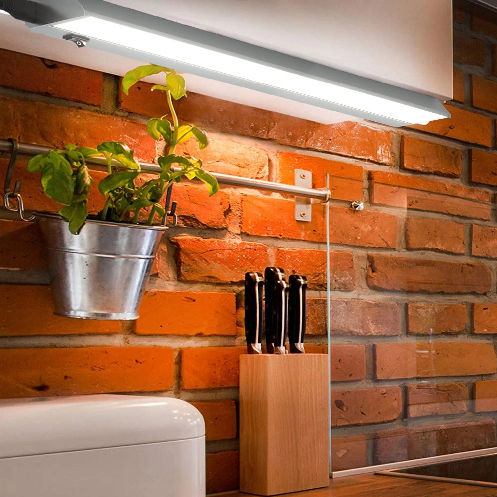 Lampada Luce Sottopensile 90 cm Mobili Cucina Armadio Barra 90 LED in Alluminio