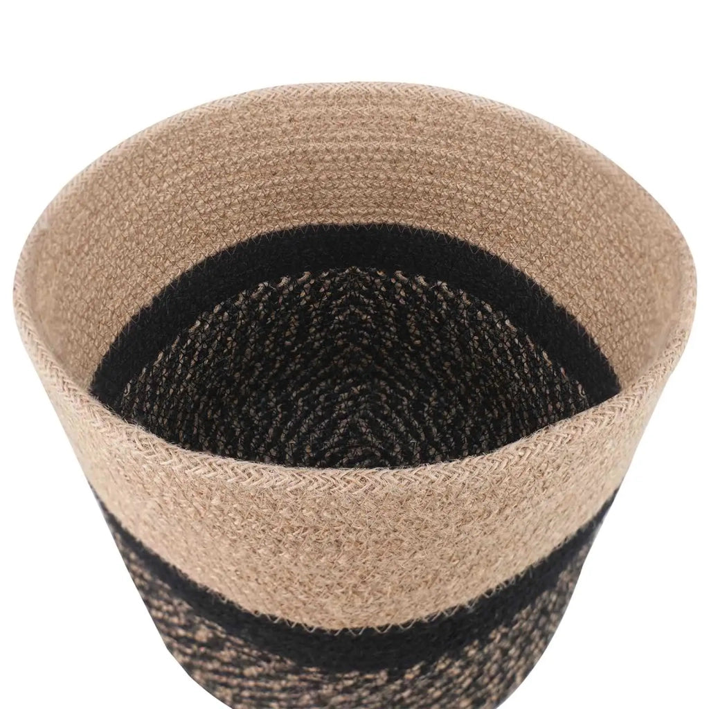 2 pz Set di Fioriere | Cassetta per fiori | Vasi per Piante Naturale e Nero ? 28 x 28 cm
