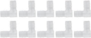 Adattatore in plastica a L per connettori - 90 gradi - 10 pezzi - Duraturo e affidabile - 10mm - Ideale per giardino - Alta qualità