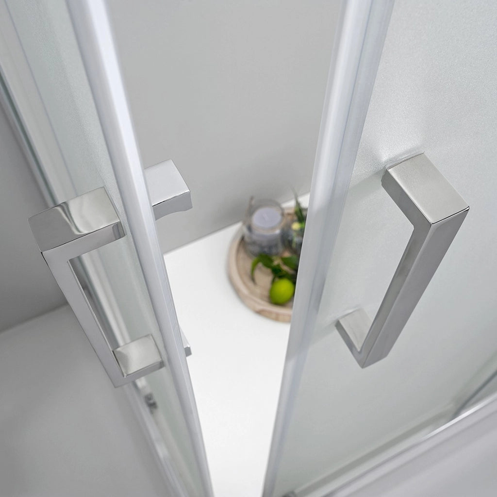 BOX DOCCIA ELITE ANGOLARE 80x90 CM SCORREVOLE OPACO