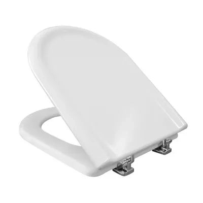 Tavoletta wc dedicata Dolomite Clodia in legno rivestito bianco con cerniere