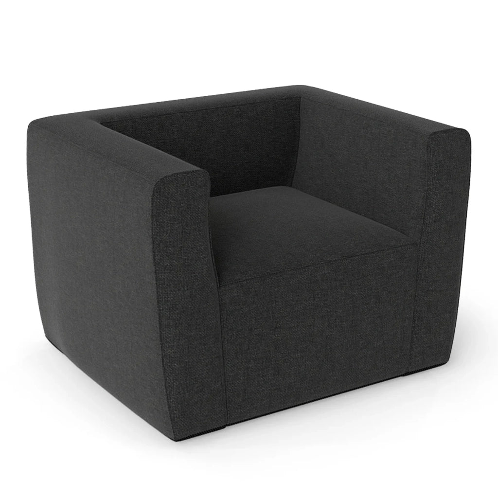 Divano gonfiabile portatile 104 x 81 x 67 cm seduta spaziosa e braccioli larghi stile contemporaneo PVC grigio 20_0018240