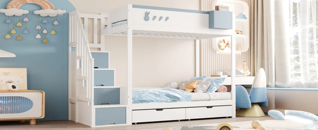 Letto a castello con funzioni integrate legno 90x200 cm