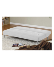 Divano letto 3 posti, reclinabile in microfibra bianco 180 cm Sicorage Soffy