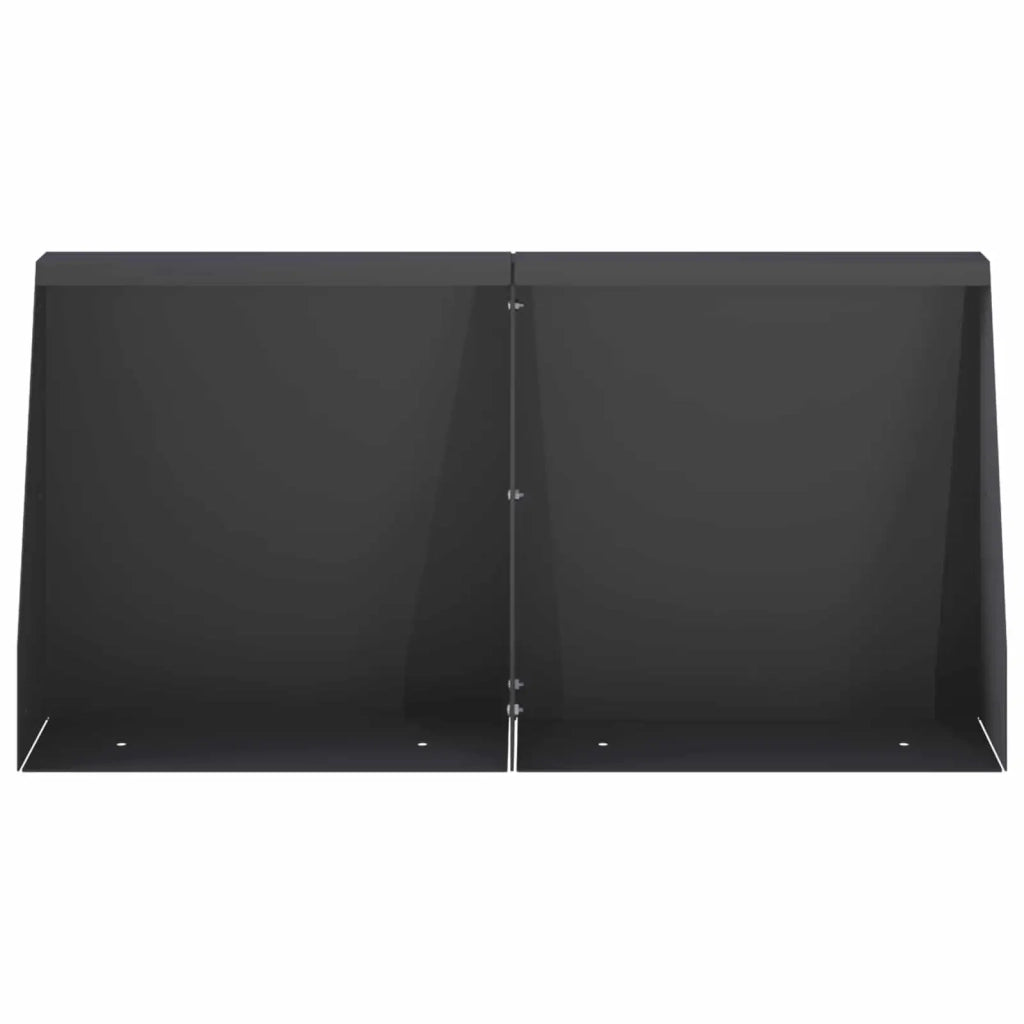 Muro di contenimento 4 pz 40 x 12 x 50 cm Acciaio Nero 3449065