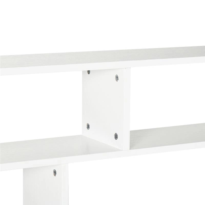 LIBRERIA A MURO MODERNA IN LEGNO A 4 LIVELLI 94X19.5X80 CM BIANCO
