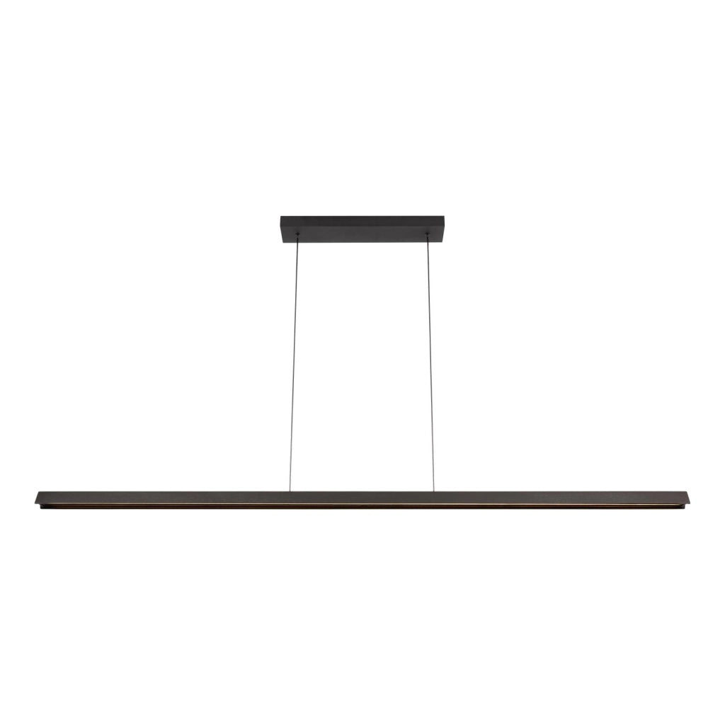 Lampada a sospensione LED FELSTED nera legno Lucide