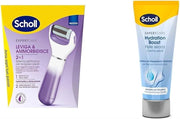 SCHOLL VELVET 2IN1  SISTEMA DI PEDICURE ELETTRONICO PER LEVIGARE TESTINE INTERSCAMBIABILI  SCHOLL CREMA PIEDI HYDRATION BOOST