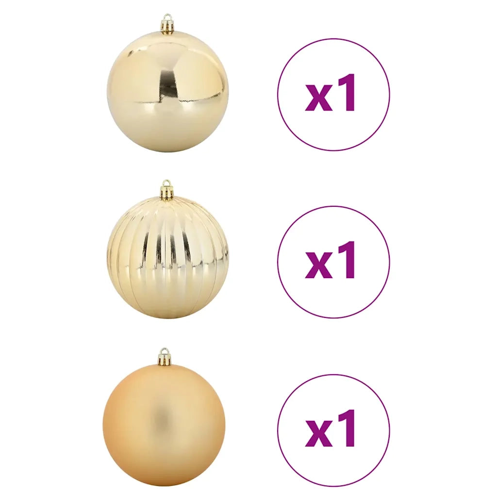 Set di palline di Natale XXL 3 pcs Oro Plastica