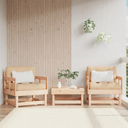 Sedia da patio-Sedie da Giardino con Cuscini 2 pz Legno Massello di Pino 198142