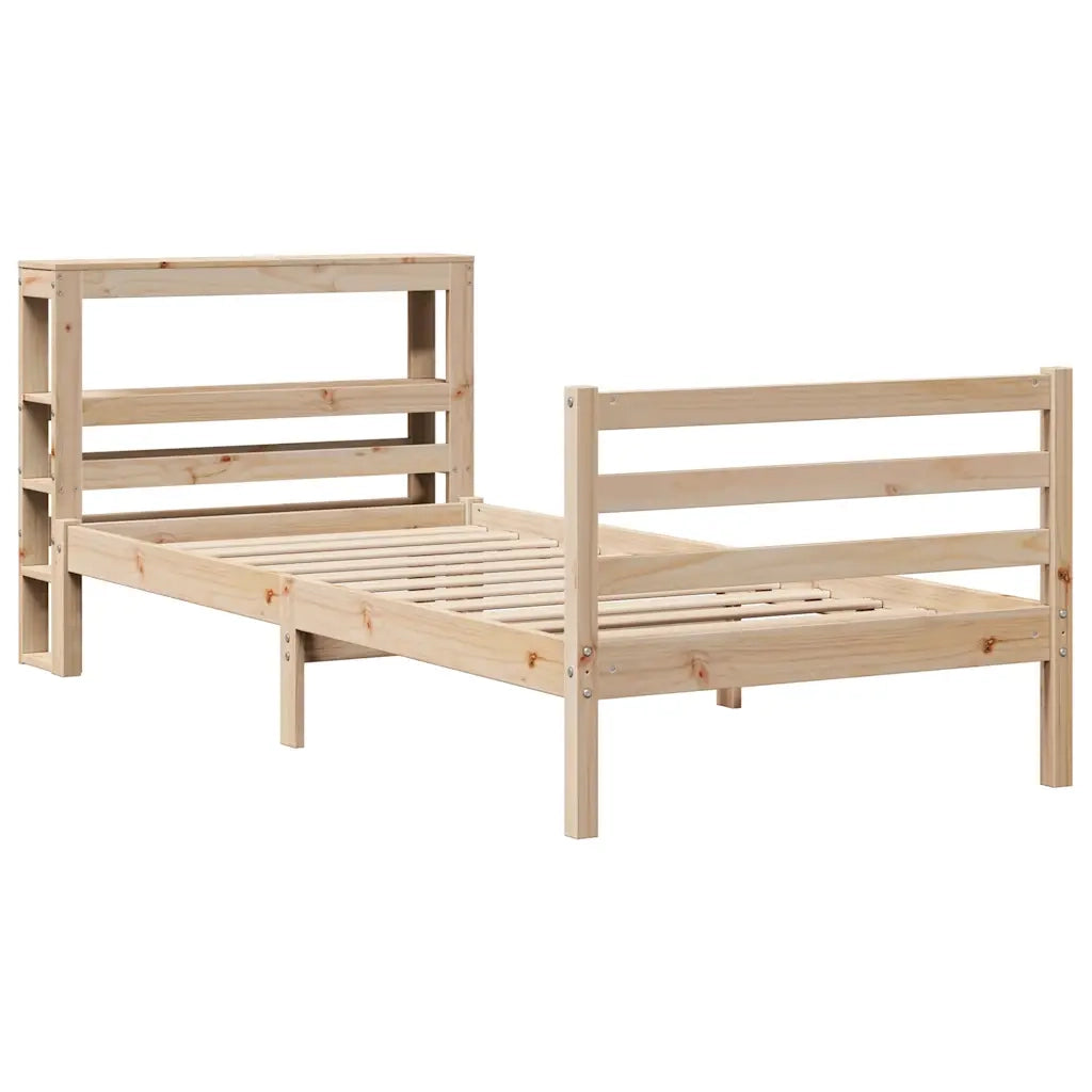 Letto senza Materasso-Struttura Letto 90x200 cm in Legno Massello di Pino 714639