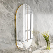 Teco, Specchio Forma Ovale, 45x85h cm oro