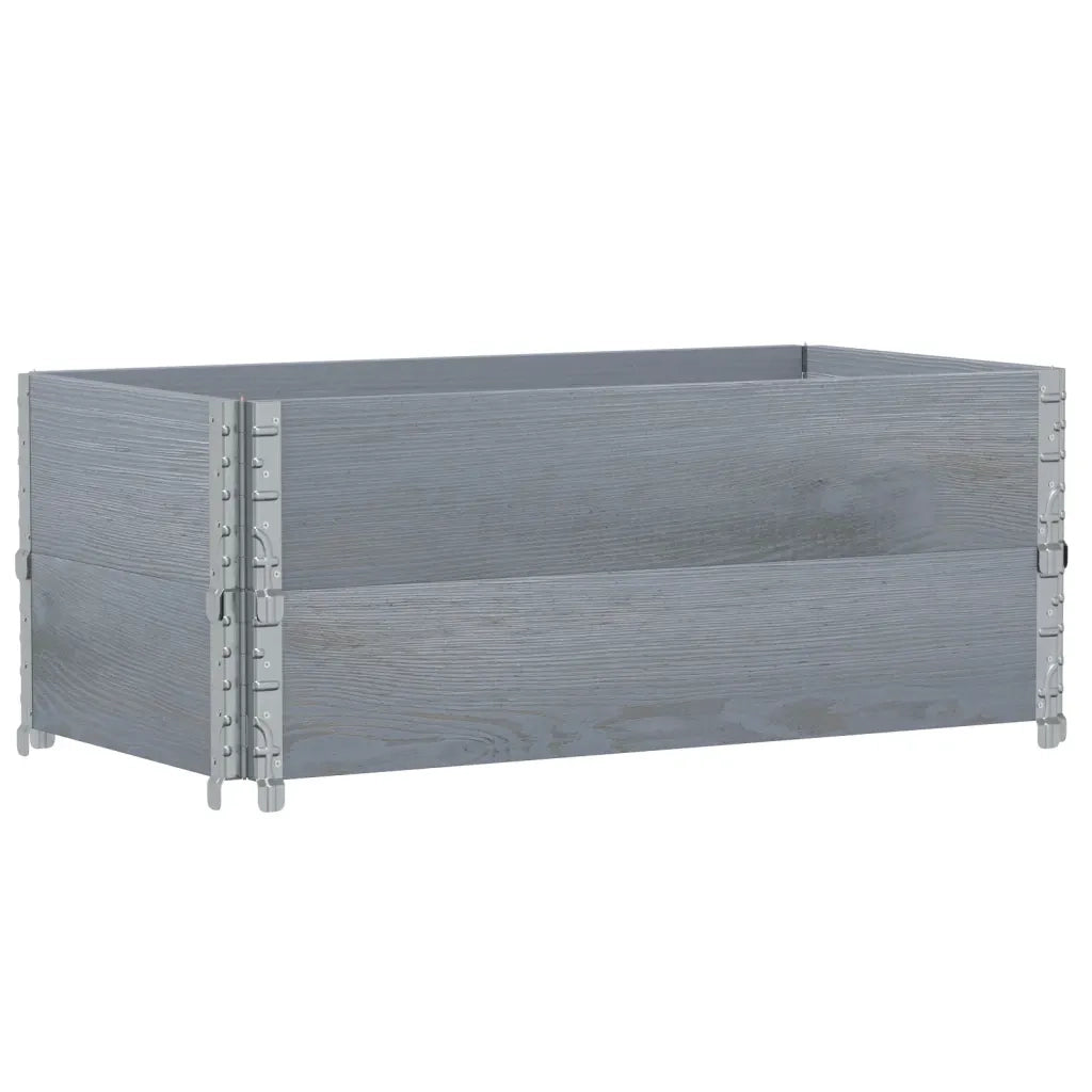 Paretali per Pallet 2 pz Grigi 100x50cm Legno Massello di Pino CFW3903529