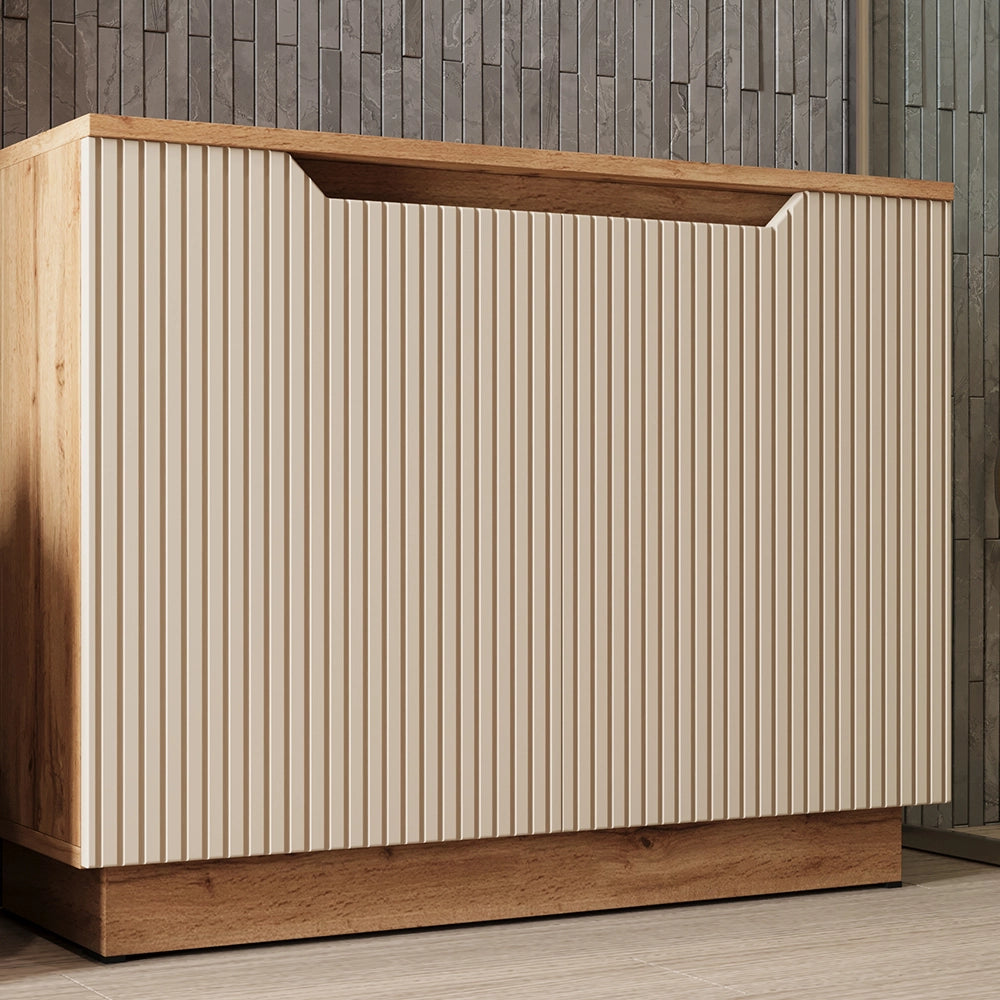 Vicco Mobile sottolavabo per bagno Rovere/cashmere a righe 79.6 x 62.1 cm con 2 porte
